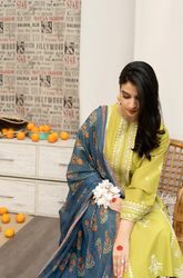 Urge - Winter 3PC Dhanak Embroidered Suit - BFB0137